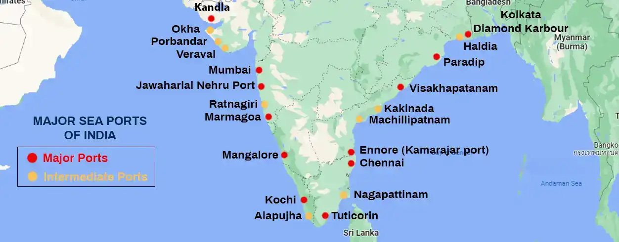 Port Service Area Map